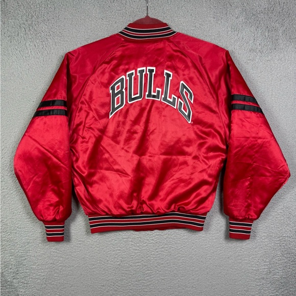 Kids vintage 90s Chicago bulls chalk line satin jacket - Picture 5 of 5